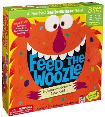 Peaceable Kingdom Feed the Woozle Award Winning Preschool Skills Builder Game