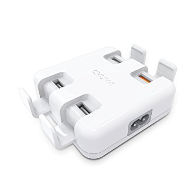 Charging Station, Chuwi HiDock 40W 4-Port USB Desktop Charger with Quick Charge 3.0 for iPhone 7 / 6 Plus, iPad Pro / Air 2 / mini, Galaxy S7 / S6 / Edge / Plus, Note 5 / 4, LG, Nexus, HTC and More