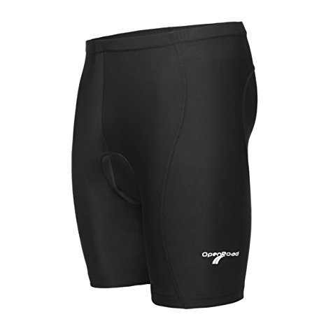 Mens Padded Cycling Shorts Road Bike Black from OpenRoad Sports