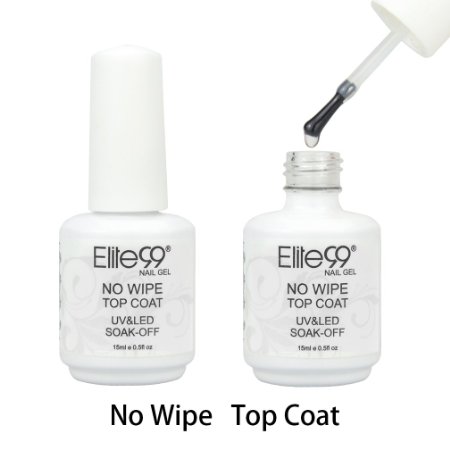 Qimisi Soak Off No Wipe Top Coat Gel Polish UV LED Nail Art Care Manicure 15ml
