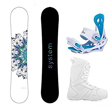 System 2018 Flite Snowboard w/Mystic Bindings and Lux Boots Women's Complete Snowboard Package