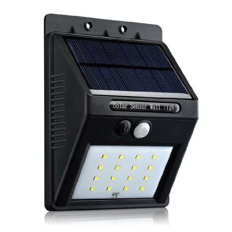 Habor 16 LED Outdoor Solar Powered Lights Motion Sensor Lamp for Outdoor Garden