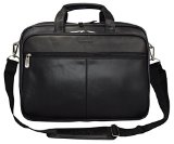 Kenneth Cole Reaction The I Rest My Case Leather Top Zipper Laptop Computer Briefcase Business Bag - Black