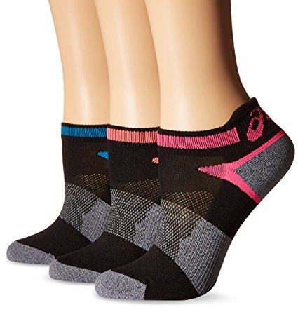 ASICS Womens Quick Lyte Cushion Single Tab Running Socks,Pack of 3