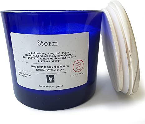 Scentsational Storm No. 6 Scented Jumbo Natural Soy Jar Candle | 26oz, 3-Wick
