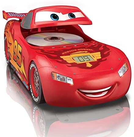 eKids Disney Cars 3 CD Boombox For Kids Lightning McQueen Stereo Sound CD Vroom