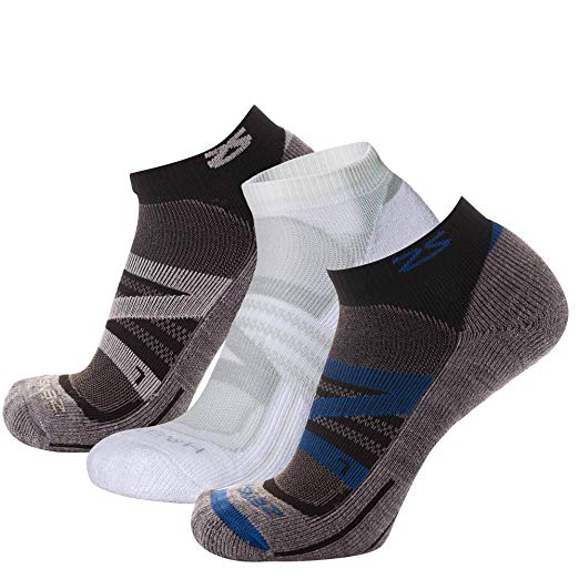 Zensah Wool Running Socks - Soft Cushioned Merino Wool, Moisture Wicking, Anti-Blister - Athletic Socks, Trail Socks
