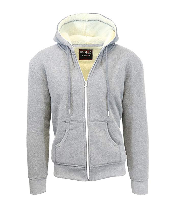 Galaxy by Harvic Men's Sherpa Lined Hoodie