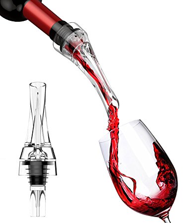 BOQO Wine Aerator Pourer - Premium Aerating Pourer and Decanter Spout (Wine Pourer)