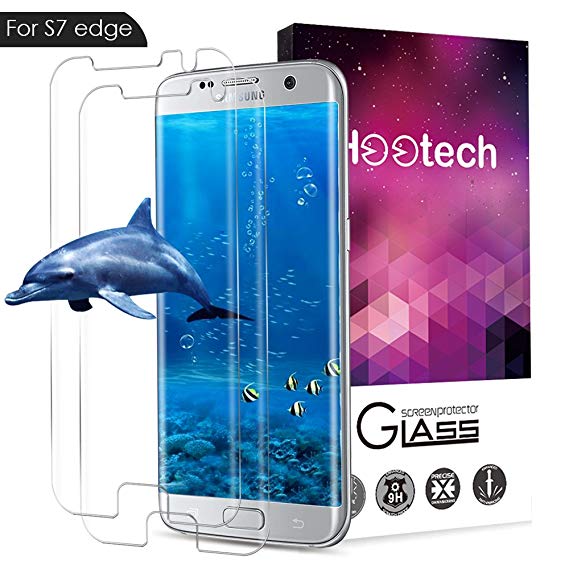 AOFU Samsung Galaxy S7 Edge Tempered Glass Screen Protector,[Anti-Scratch] [Bubble-Free] Wet Applied HD Clear Film Screen Protector for Samsung Galaxy S7 Edge-2 Pack