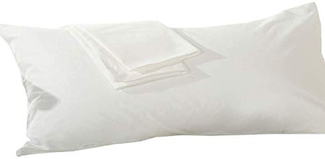 beddingstar Body Pillowcase 20x48 Pillow Cover Set of 1 Cotton Body Pillow Case White 600 Thread Count 100% Pure Egyptian Cotton Premium Quality 1-Pieces 20x48 Body Pillow Pillowcase- Zipper Closer