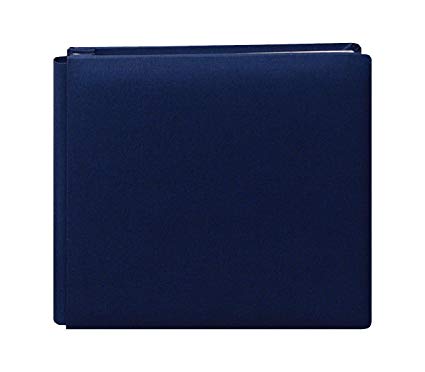Pioneer 12-Inch by 12-Inch Family Treasures Deluxe Fabric Postbound Album, Midnight Blue