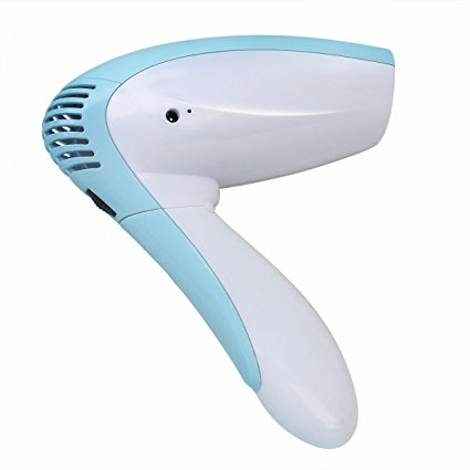 Cordless Hair Dryer with Folding Handle, DC Hair Dryer Rechargeable Suitable for Indoor, Outdoor, Camping, Tourism etc (Blue)