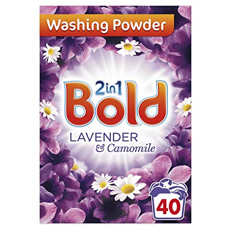 Bold 2-in-1 Washing Powder with a Touch of Lenor Long Lasting Freshness, 40 Washes, 2.6 kg, Lavender and Camomile