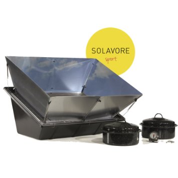 Solavore Sport Solar Oven - Portable Solar Cooking Package Complete with All Season Solar Reflectors, 2 Granite Ware Pots, Oven Thermometer, and Water Pasteurization Tool