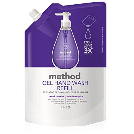 Method Naturally Derived Gel Hand Wash Refill, French Lavender, 34 Ounce