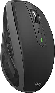 Logitech MX Anywhere 2S Bluetooth Edition Wireless Mouse - Use On Any Surface, Hyper-Fast Scrolling, Rechargeable, Control Up to 3 Apple Mac and Windows Computers and Laptops