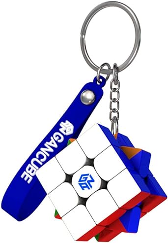 GAN 330 Cube Key Ring 3x3 Speed Cube Keychains Mini Cube, Christmas New Year Gift Stocking Stuffer for Kids Teens Adults, 1.2 Inch (Standard Version)