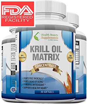 * EXTREME CONCENTRATION KRILL OIL * Ultra Advanced Formula Rich In Omega 3 – Proven Supplement With EPA DHA – Phospholipids – Astaxanthin – Anti Aging – Heart Health – Joint Health & More