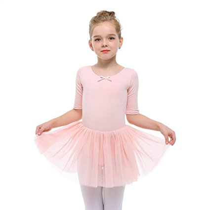 STELLE Toddler/Girls Cute Tutu Dress Leotard For Dance, Gymnastics and Ballet