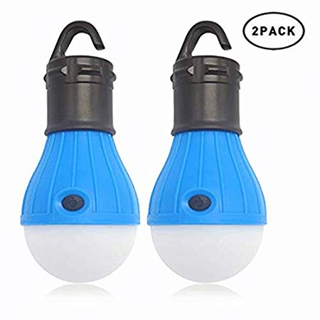 2 Pack Camping Lantern LED Camp Light Waterproof Tent Lamp House Lighting Hiking Gear Emergency Flashlight