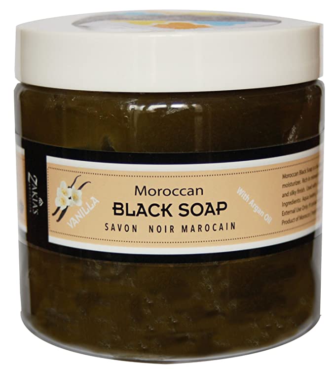 Moroccan Black Soap - Vanilla -16 oz value size