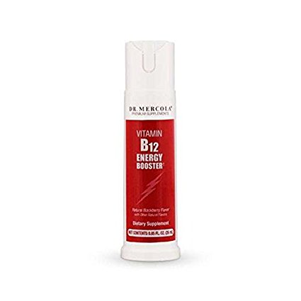 Dr. Mercola Vitamin B12 Energy Booster Spray - Formulated With Methylcobalamin - Natural Blackberry Flavor - .85 Ounces (2)