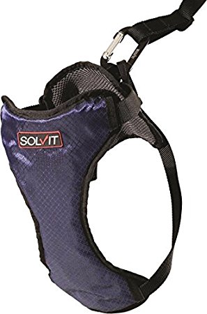 PetSafe Solvit Deluxe Car Safety Dog Harness, Adjustable Crash-Tested Dog Harness, Car Safety Seat Belt Tether Included