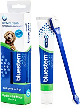 Dog Toothpaste : Dog & Cat Dental Care Tooth Paste Promotes Fresh Breath Teeth Brushing Cleaner Pet Breath Freshener Oral Care Dental Cleaning Kit. Tartar & Plaque Remover Toothbrush