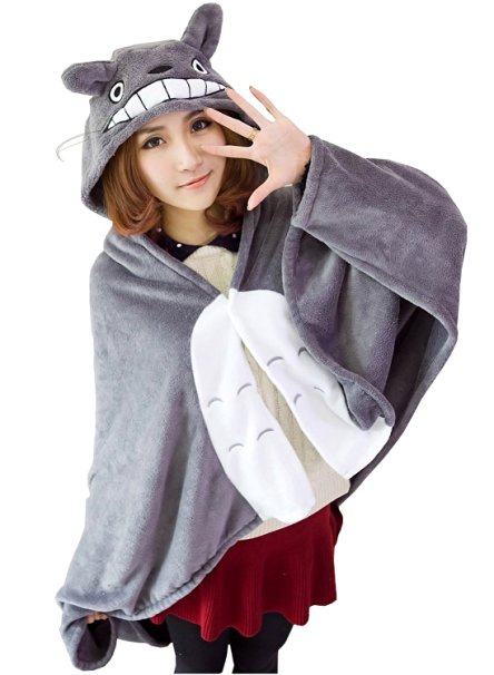 Nicetage Anime Cosplay Cloak Shawl Animals Coral Cape Blankets