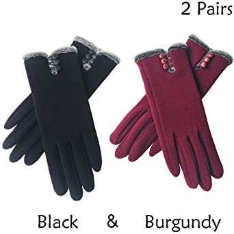 T-GOTING Womens Winter Gloves Warm Lined Touch Screen Driving Gloves