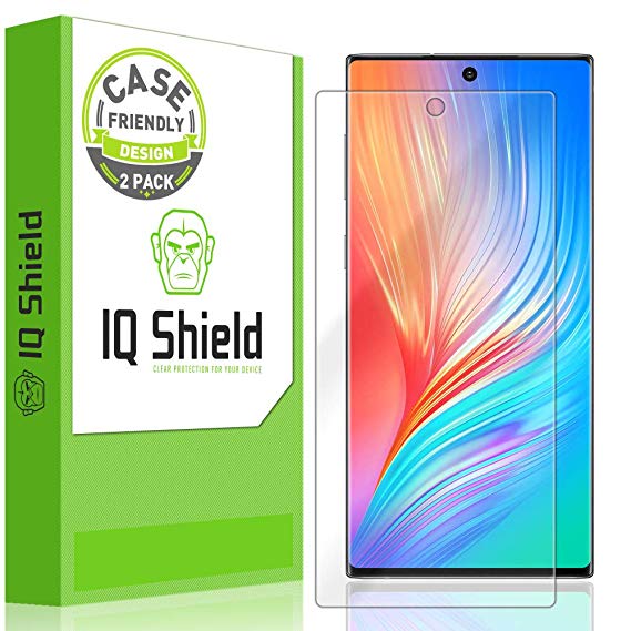 IQ Shield Screen Protector Compatible with Samsung Galaxy Note 10  Plus (6.8 inch Display)(2-Pack)(Case Friendly) LiquidSkin Anti-Bubble Clear Film