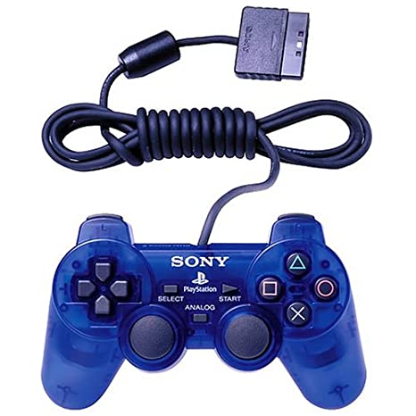 Sony Playstation 2 Dualshock 2 Analog Wired Controller SCPH-10010 - Ocean Blue