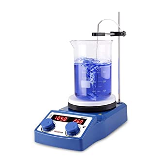 American Fristaden Lab Digital Magnetic Hotplate Stirrer | LED Display with Temperature | Large 5L Ceramic Hot Plate | 100-1500RPM | Temperature Probe | 2YR Warranty