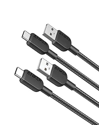 Anker cable USB C, 90cm, lot de 2 câbles de charge USB A vers USB C, câble de charge USB A vers USB C, charge rapide pour Samsung Galaxy Note 10 Note 9/S10  S10, LG V30 (USB 2.0, noir)