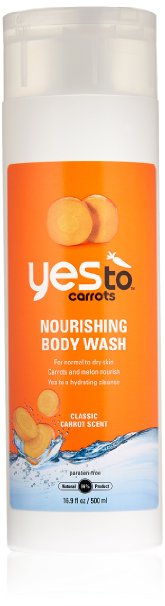Yes To Carrots Nourishing Body Wash, Classic Carrot Scent, 16.9-Ounce