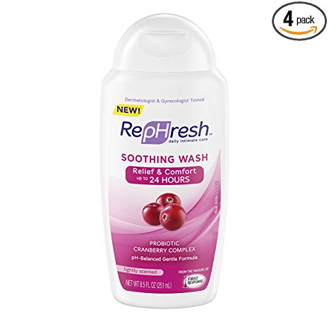 RepHresh Wash, Soothing, 8.5 Ounce (Pack of 4)