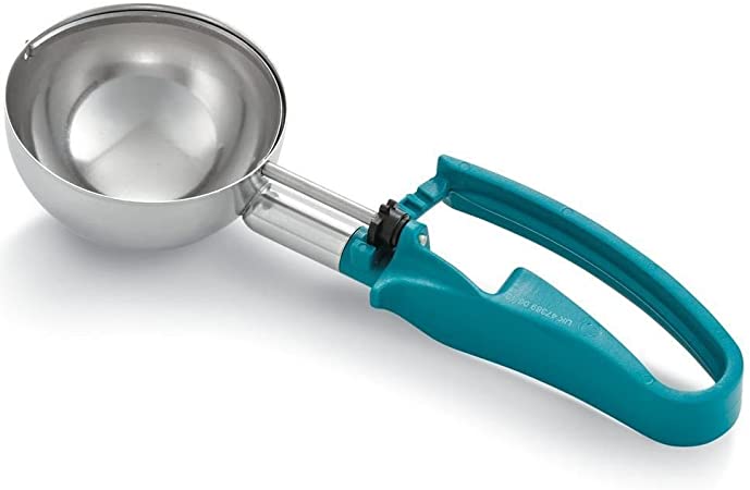 Vollrath 47389 S/S 6 Oz. / #5 Squeeze Disher with Teal Handle