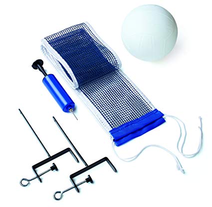 Cubicle Volleyball Action Game, Ultra Quick setup with Adjustable Net and Cubicle Clamps - Includes 6-inch Diameter Inflatable Ball and Hand Pump