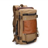 OXA Military Vintage Canvas Shoulders Backpack Travel Bag Laptop Bag Outdoor Bag for Men and Women