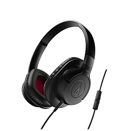 Audio Technica ATH-AX1iS Sonicfuel Over-Ear Headphones for Smartphones-Black