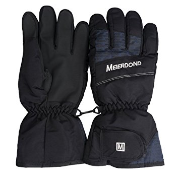 Camande Adults Unisex Waterproof Winter Cold Weather Ski Gloves (Medium)