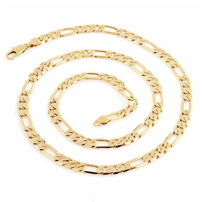 Followmoon Cool 18K Gold Plated Necklace Chain Link For Mens Jewelry