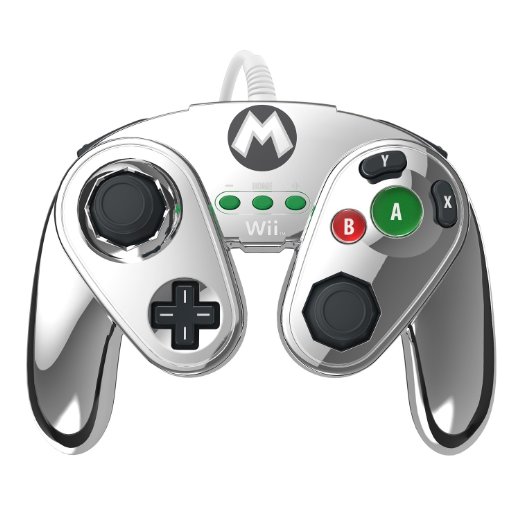 PDP Wired Fight Pad for Wii U - Metal Mario