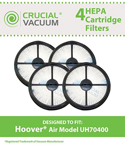 4 Allergen Filter for Hoover WindTunnel Air Model UH70400 Vacuums; Compare to Hoover Part No. 303902001; Designed & Engineered by Crucial Vacuum