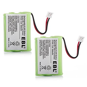 Pack of 2 EBL Rechargeable Cordless Phone Battery 3.6V NiMH for Motorola MD-4260 MD-7101 MD-7151 MD-7161 MD-7250 and More
