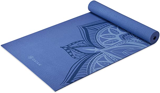 Gaiam Yoga Mat - Premium 5mm Print Thick Non Slip Exercise & Fitness Mat for All Types of Yoga, Pilates & Floor Workouts (68" x 24" x 5mm)