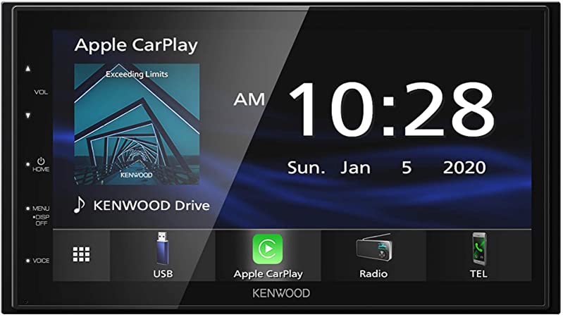 Kenwood DMX47S Mechless 6.8" Capacitive Screen Digital Multimedia Receiver with Apple CarPlay & Android Auto Functionality (Does Not Play CDs)