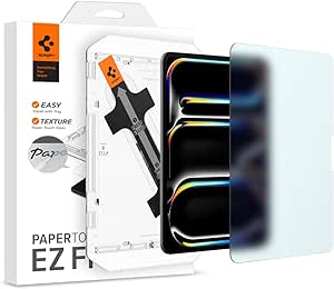 Spigen PaperTouch Tempered Glass Screen Protector [GlasTR EZ Fit PaperTouch] Designed for iPad Pro 11 inch M4 (2024) [9H Hardness/Case-Friendly]