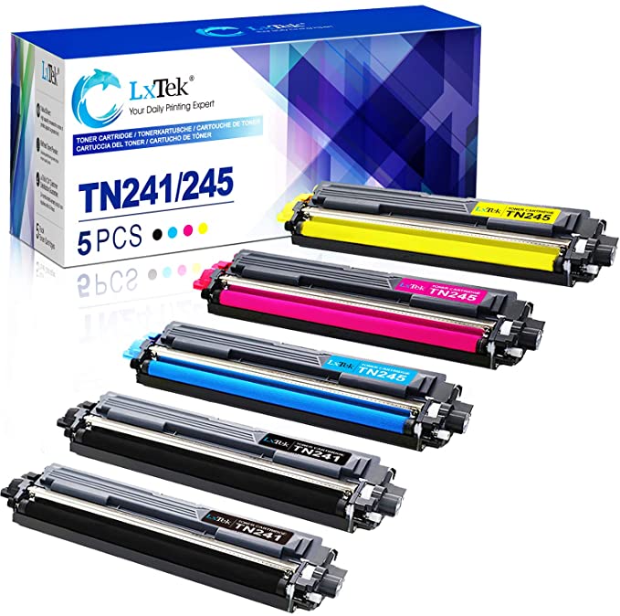 5 LxTek Compatible Replacement for Brother TN241 TN-241 TN245 TN-245 Toner for Brother HL-3140CW MFC-9140CDN HL-3150CDW HL-3152CDW HL-3142CW HL-3172CDW DCP-9022CDW MFC-9142CDN MFC-9332CDW MFC-9342CDW